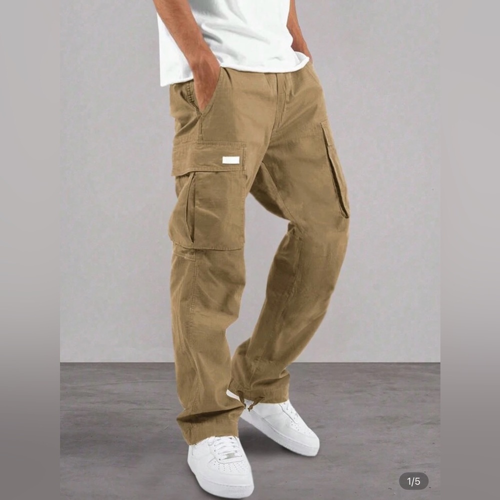 SHEIN Men's Khaki Cargo Pants